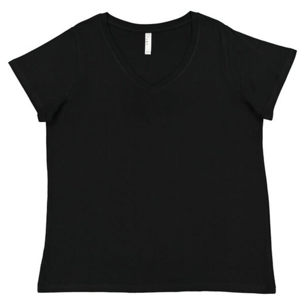 Live and Tell by LAT Ladies' Curvy V-Neck Fine Jersey T-Shirt 3817 Ladies' Curvy V-Neck Fine Jersey T-Shirt Thumbnail