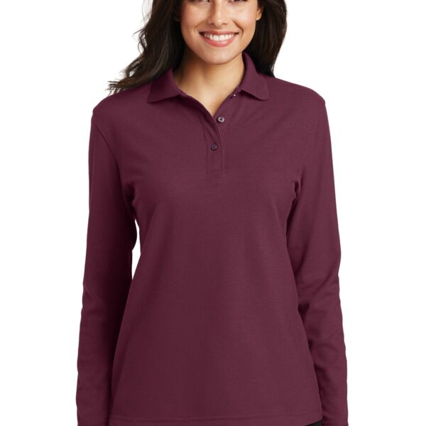 Port Authority Ladies Silk Touch Long Sleeve Polo L500LS Ladies Silk Touch Long Sleeve Polo Thumbnail