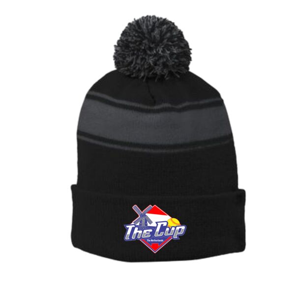 Stripe Pom Pom Beanie Thumbnail